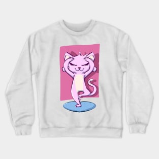 Yoga Spiritual Cat Pet Owners Crewneck Sweatshirt